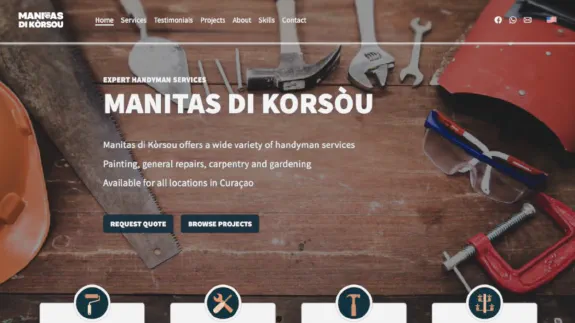 Video poster for project manitas-di-korsou.com: desktop